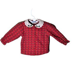 Vintage OshKosh B'Gosh Long Sleeve Button-Down Shirt USA Infant Girl 3/6M